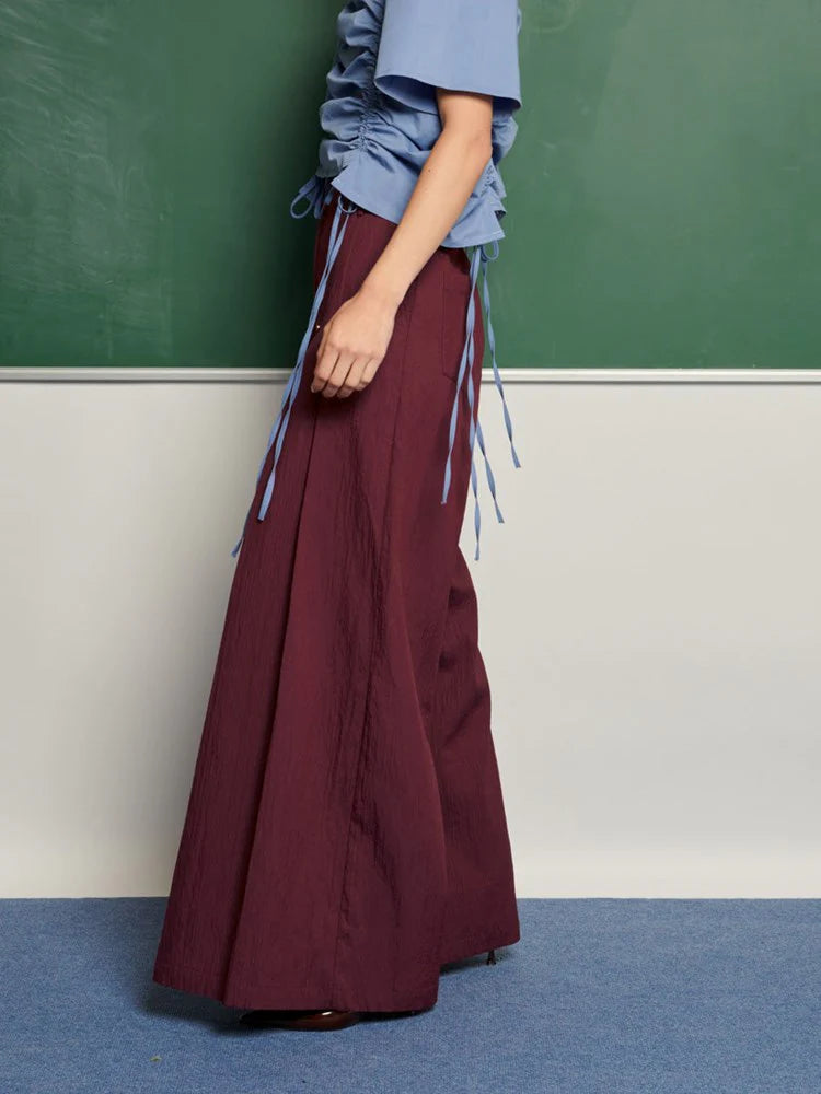 Bordo Pileli Pantalon