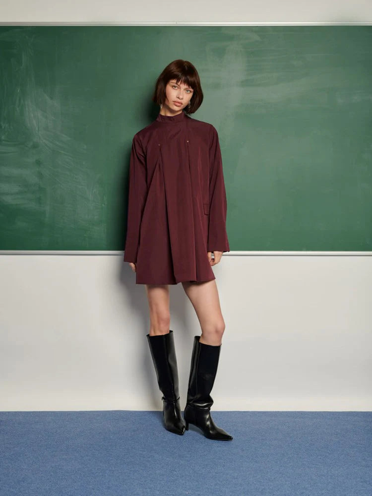 Bordo Mini Elbise