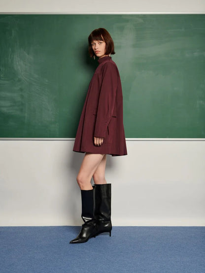 Bordo Mini Elbise