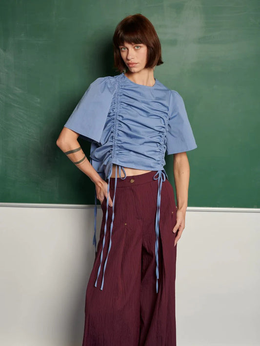 Mavi Büzgülü Üst