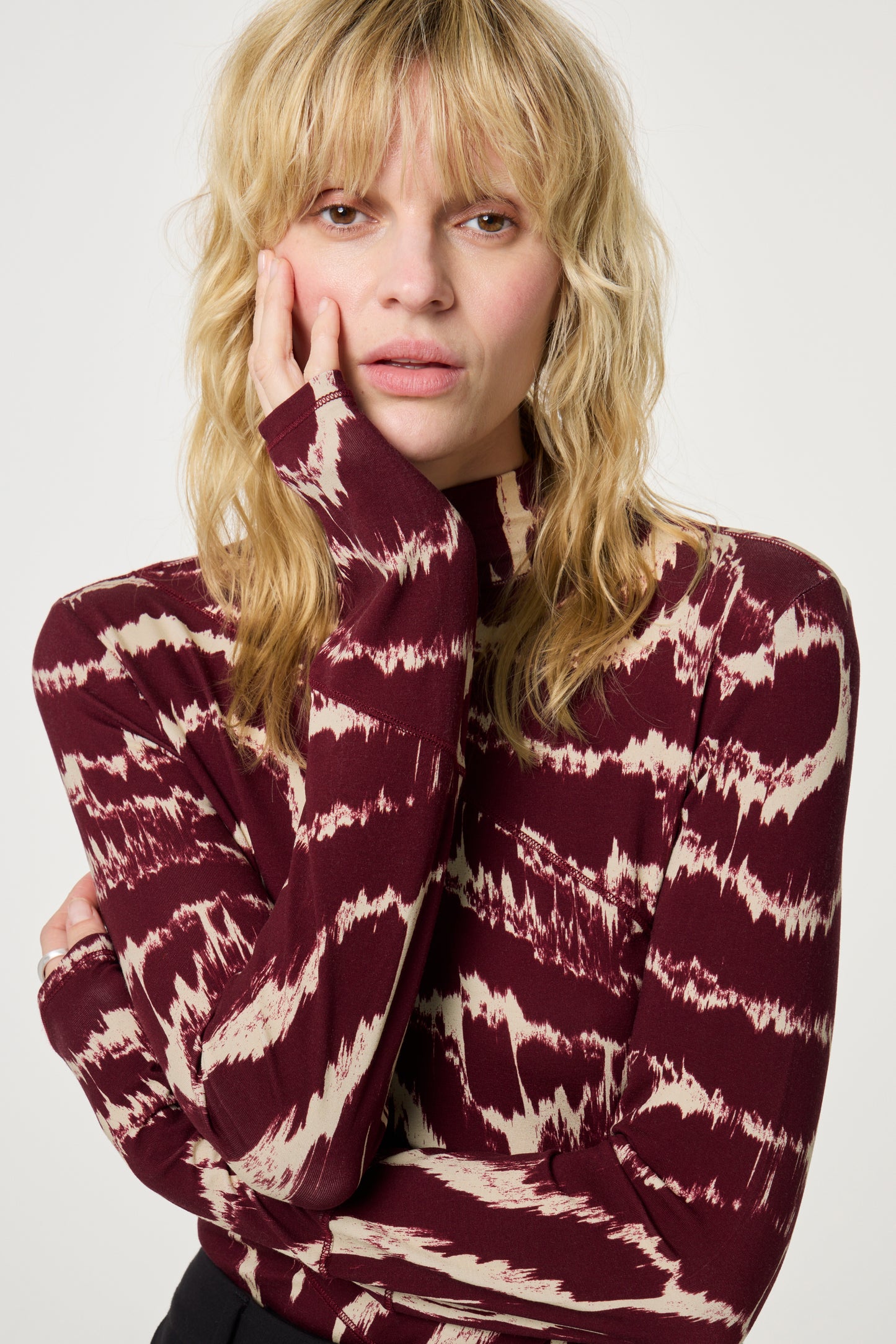 Desenli Balıkçı Yaka Üst