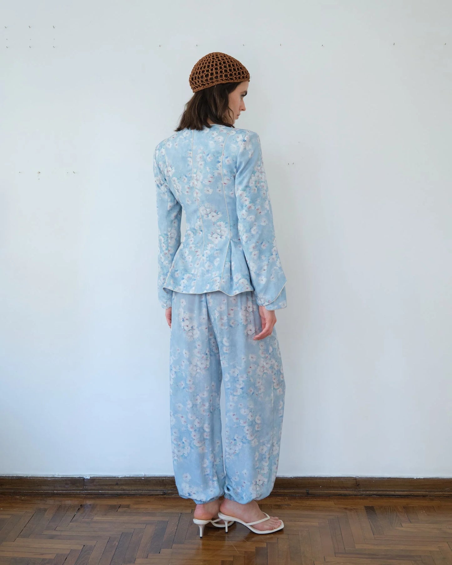 Rose Blazer Çiçek Desenli