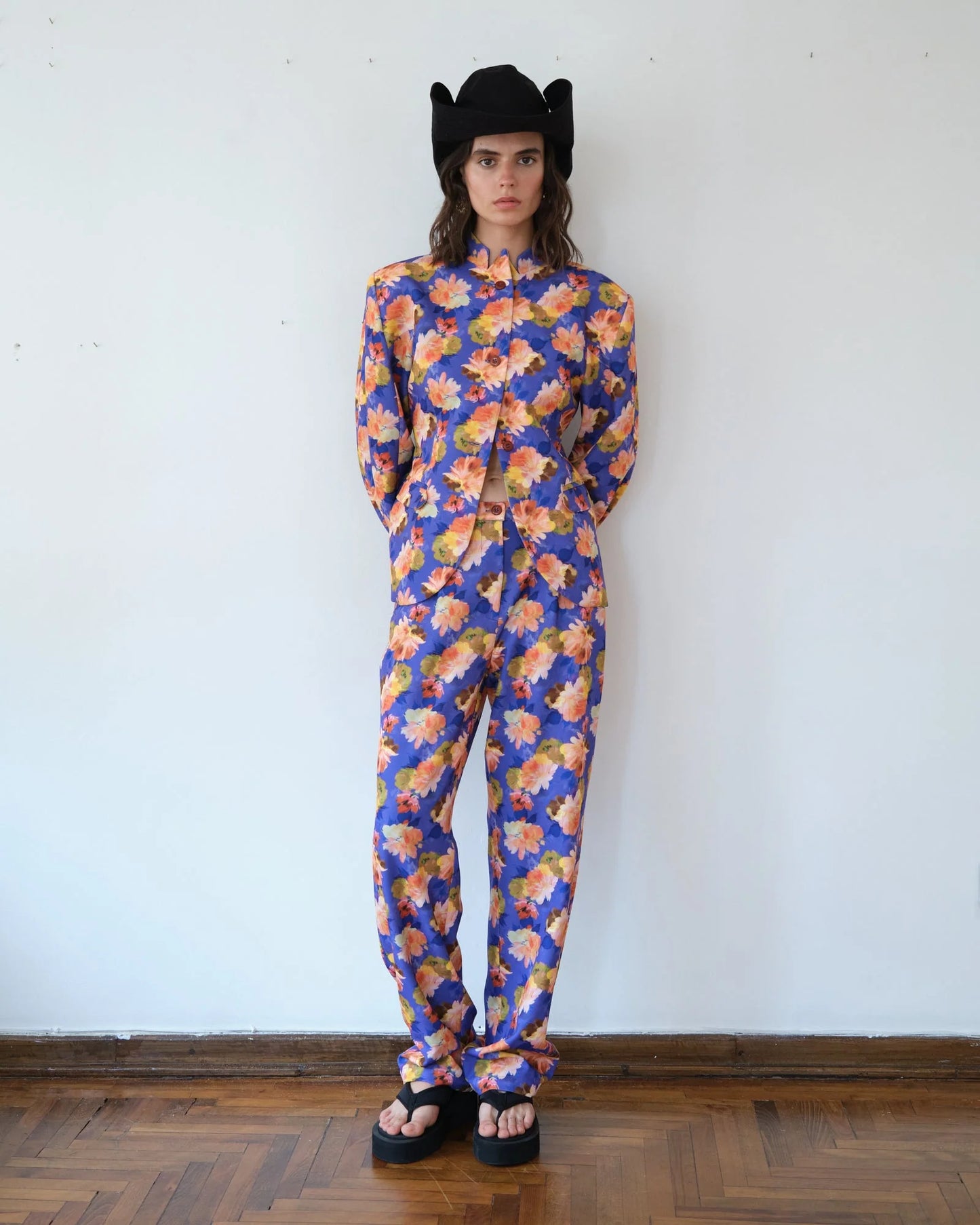 Rider Pants Mor Çiçekli