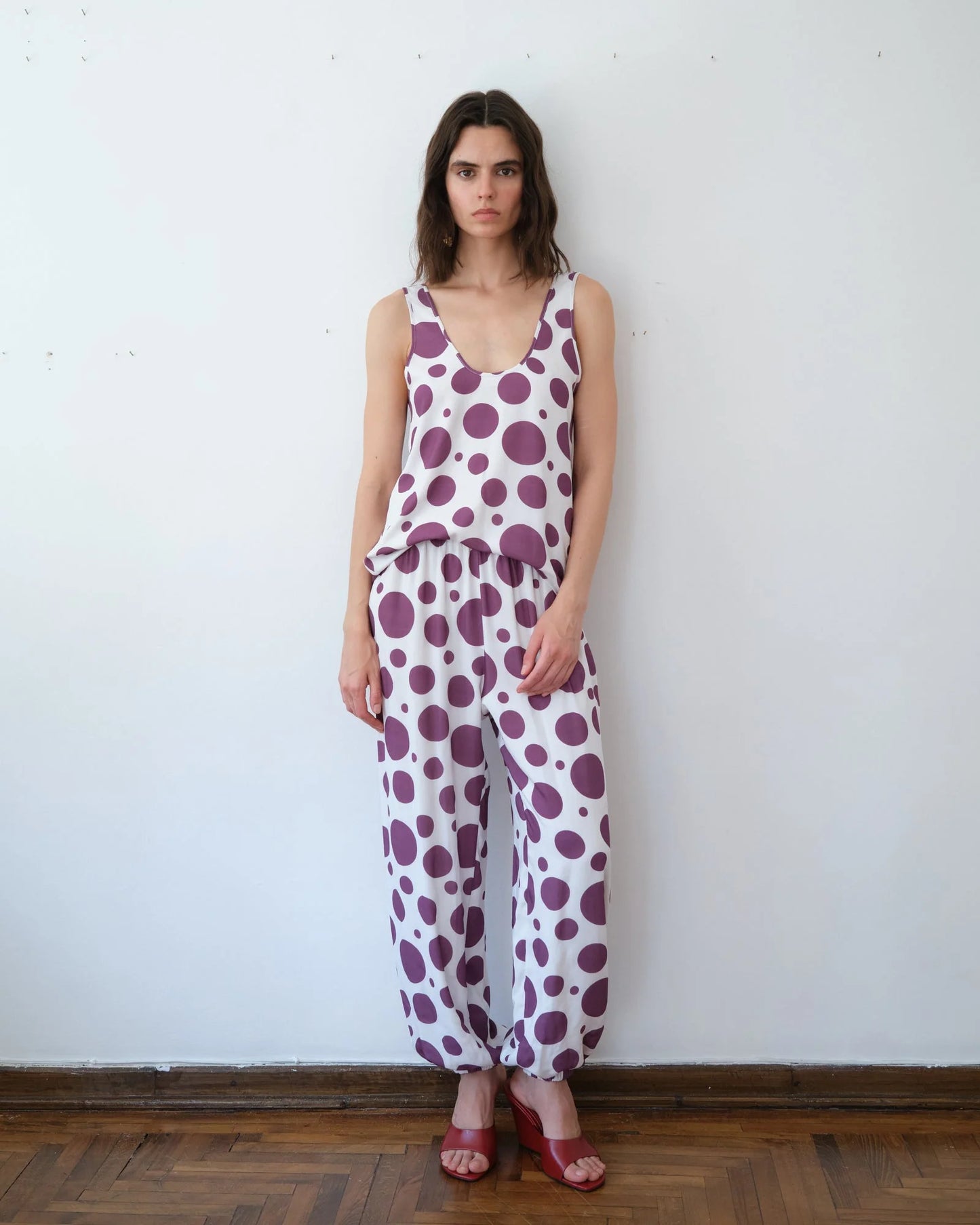 Tank Top Mor Puantiyeli