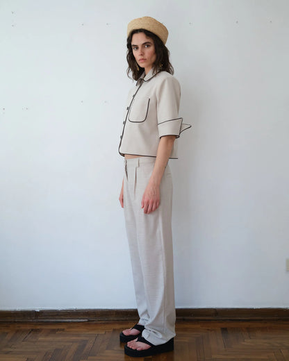 Chess Blazer Bej