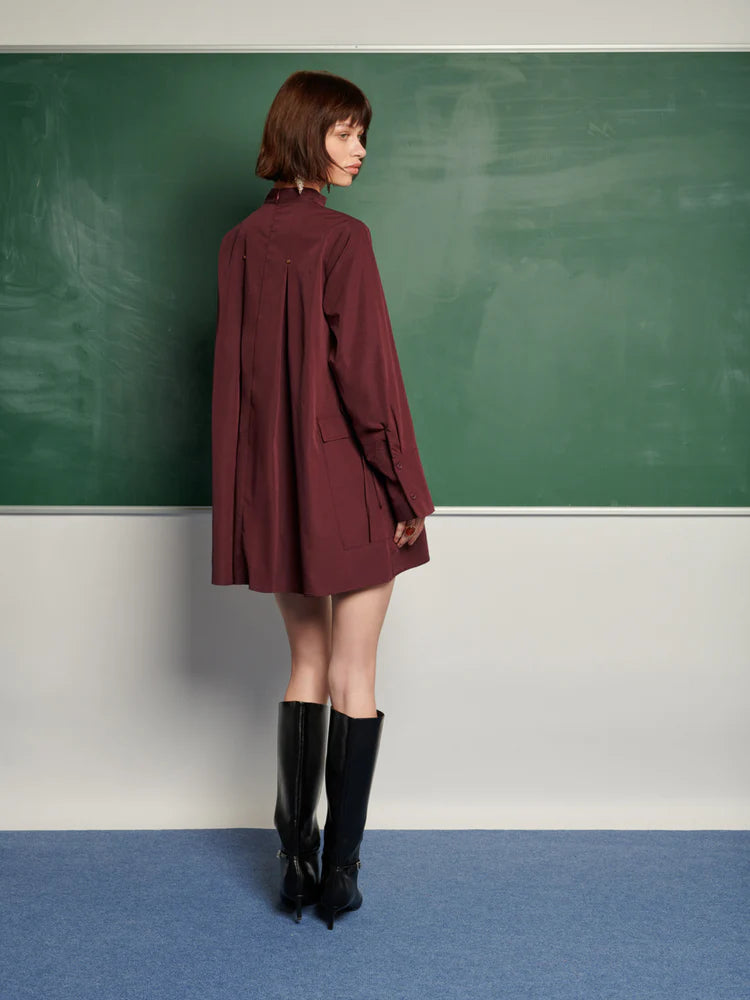 Bordo Mini Elbise
