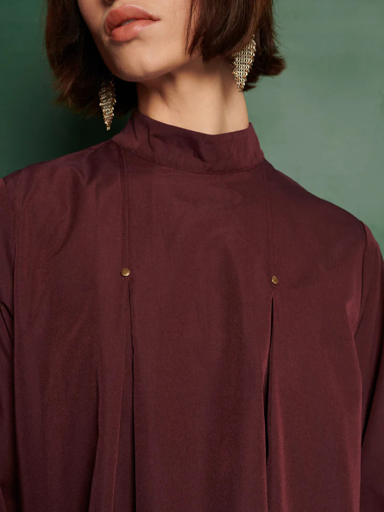 Bordo Mini Elbise