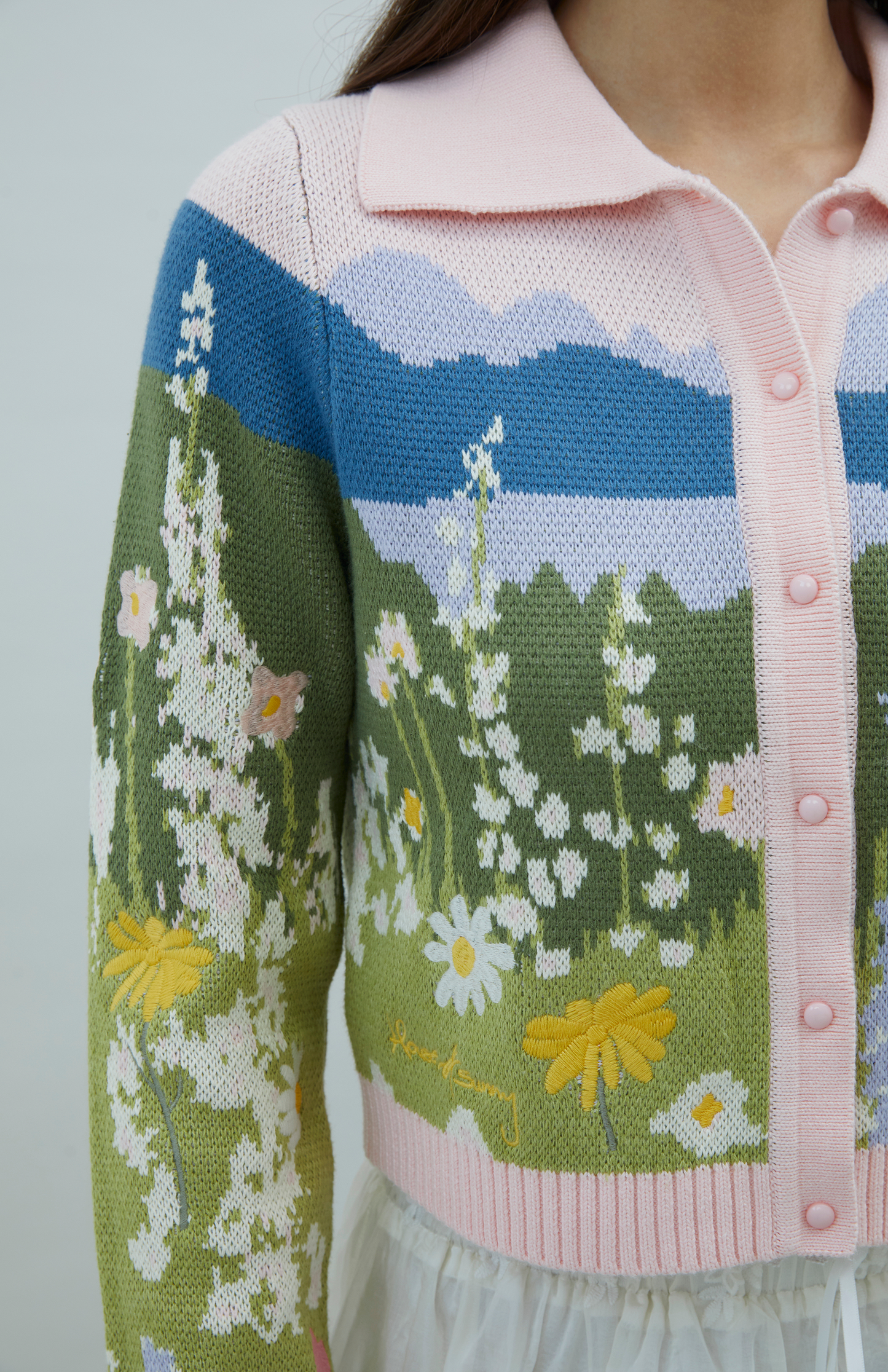 Sunset Blooms Tripper Hırka