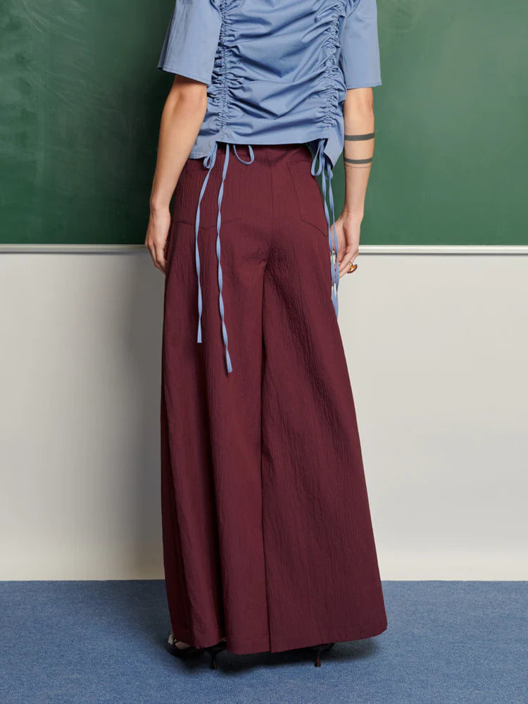 Bordo Pileli Pantalon