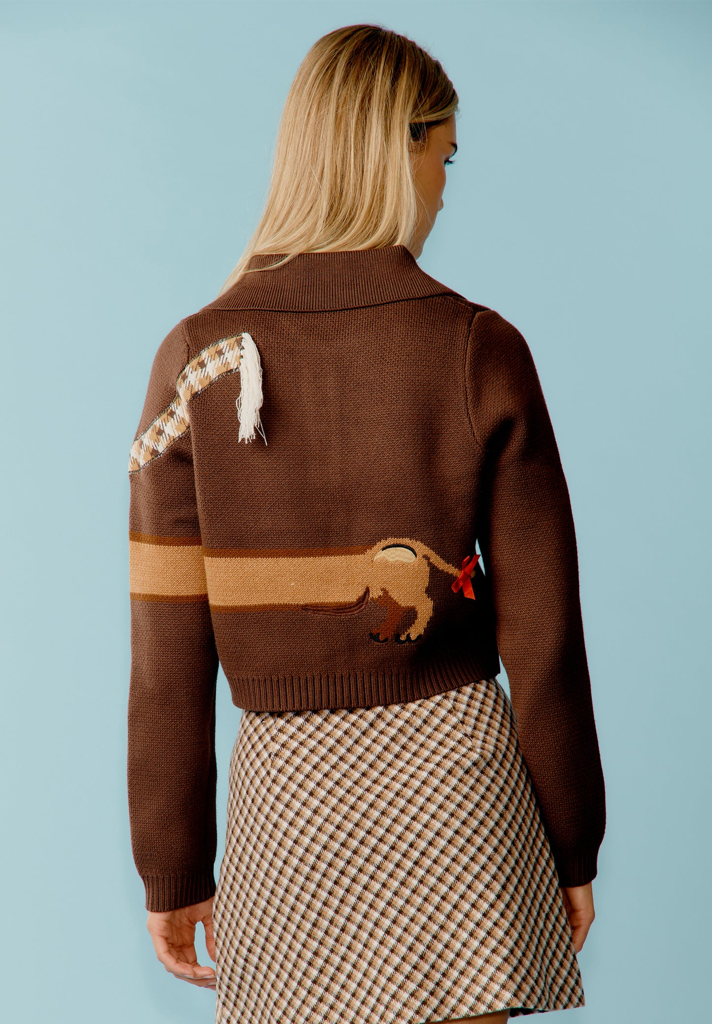 Kahverengi Köpekli Hırka