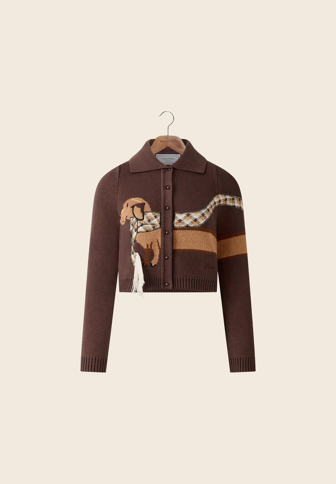 Kahverengi Köpekli Hırka