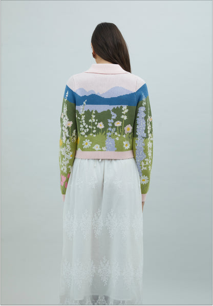 Sunset Blooms Tripper Hırka