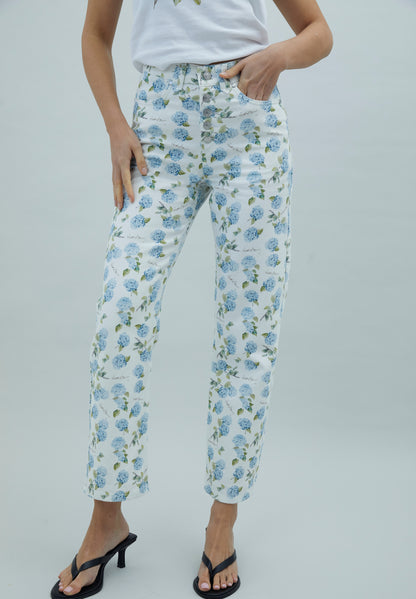 Ortanca Desenli Jean Pantalon