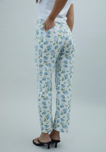 Ortanca Desenli Jean Pantalon